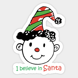 Mr. Santa I Believe in You Sticker